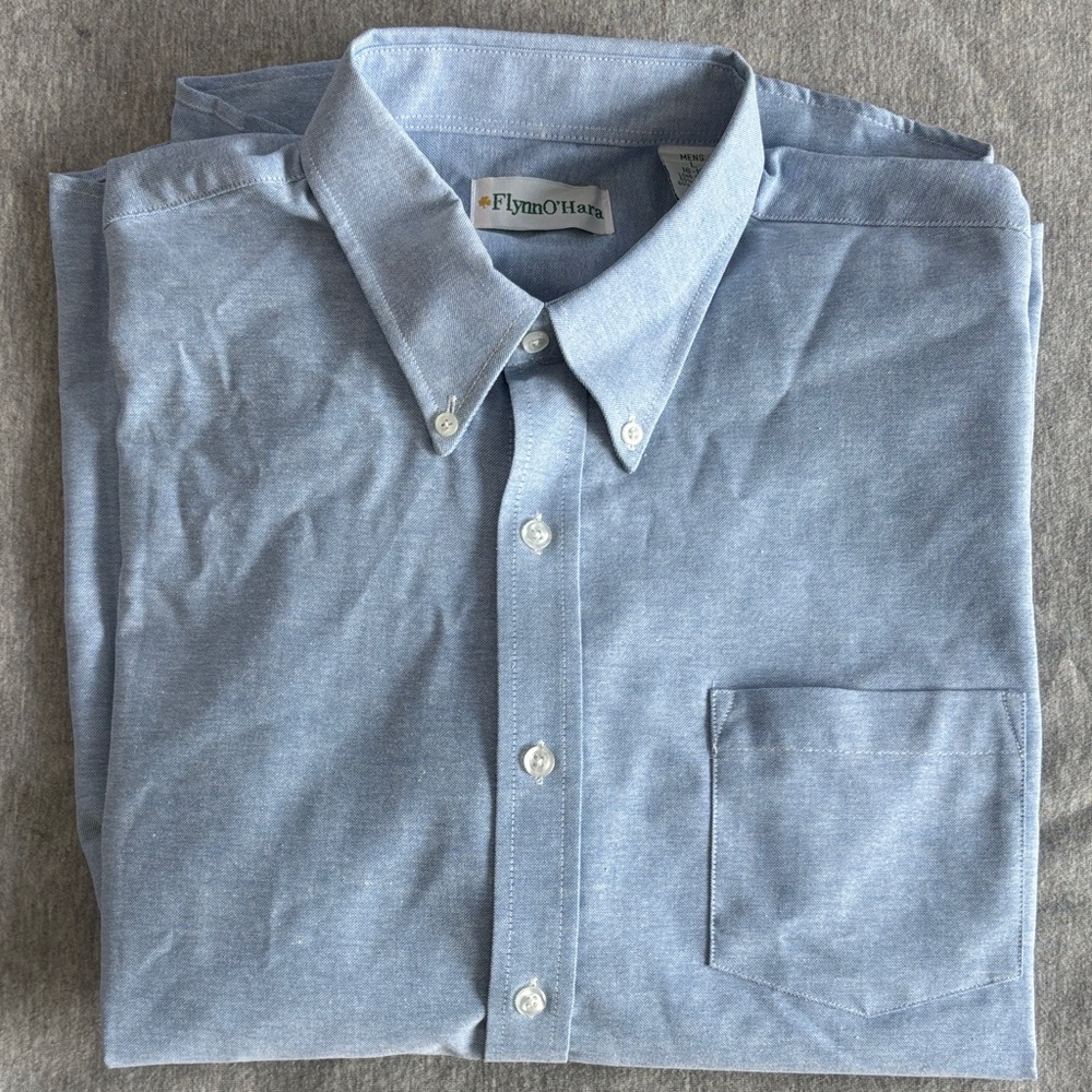 New FlynnO’Hara Uniform Long Sleeve Dress Shirt Mens L 16-16 1/2